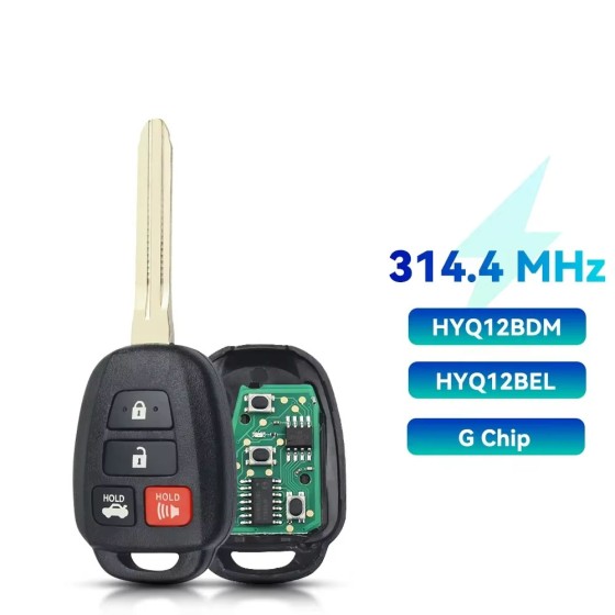 2012-2014 Toyota Camry / 4-Button Remote Head Key / PN: 89070-06420 / HYQ12BDM (G Chip) / (AFTERMARKET)